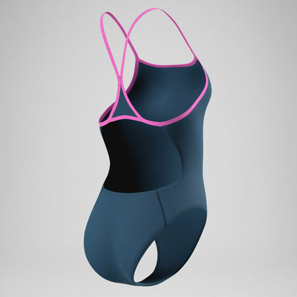 Club Training Turnback Swimsuit Blue/Pink | Speedo