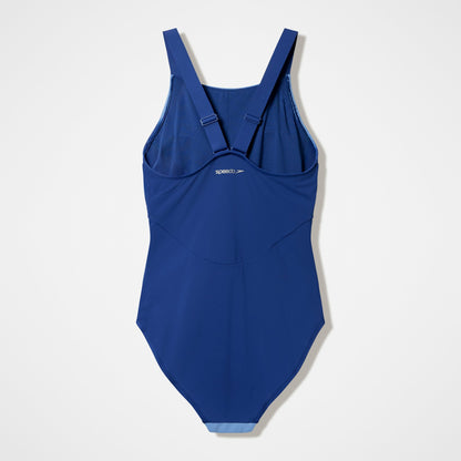 Sculpture High Neck Contour Swimsuit Blue | Speedo