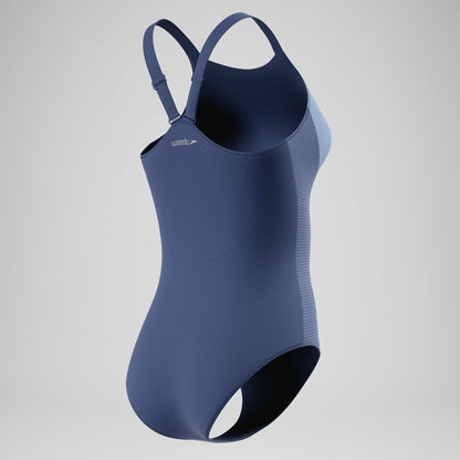 Sculpture High Neck Contour Swimsuit Blue | Speedo