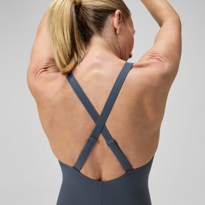 Shaping Crossback Swimsuit Grey | Speedo