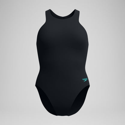 Racer Zip Swimsuit with Swim Bra Black | Speedo