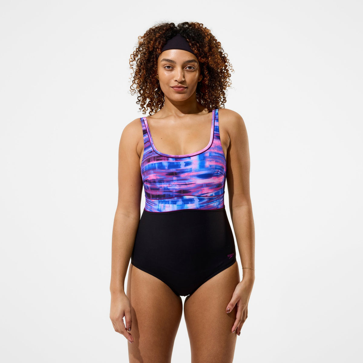 Contour Eclipse Printed Swimsuit Black/Pink | Speedo