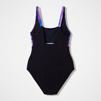 Contour Eclipse Printed Swimsuit Black/Pink | Speedo