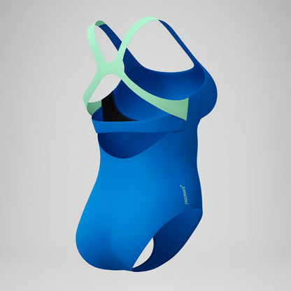 Flex Band with Built in Swim Bra Swimsuit Blue/Turquoise | Speedo