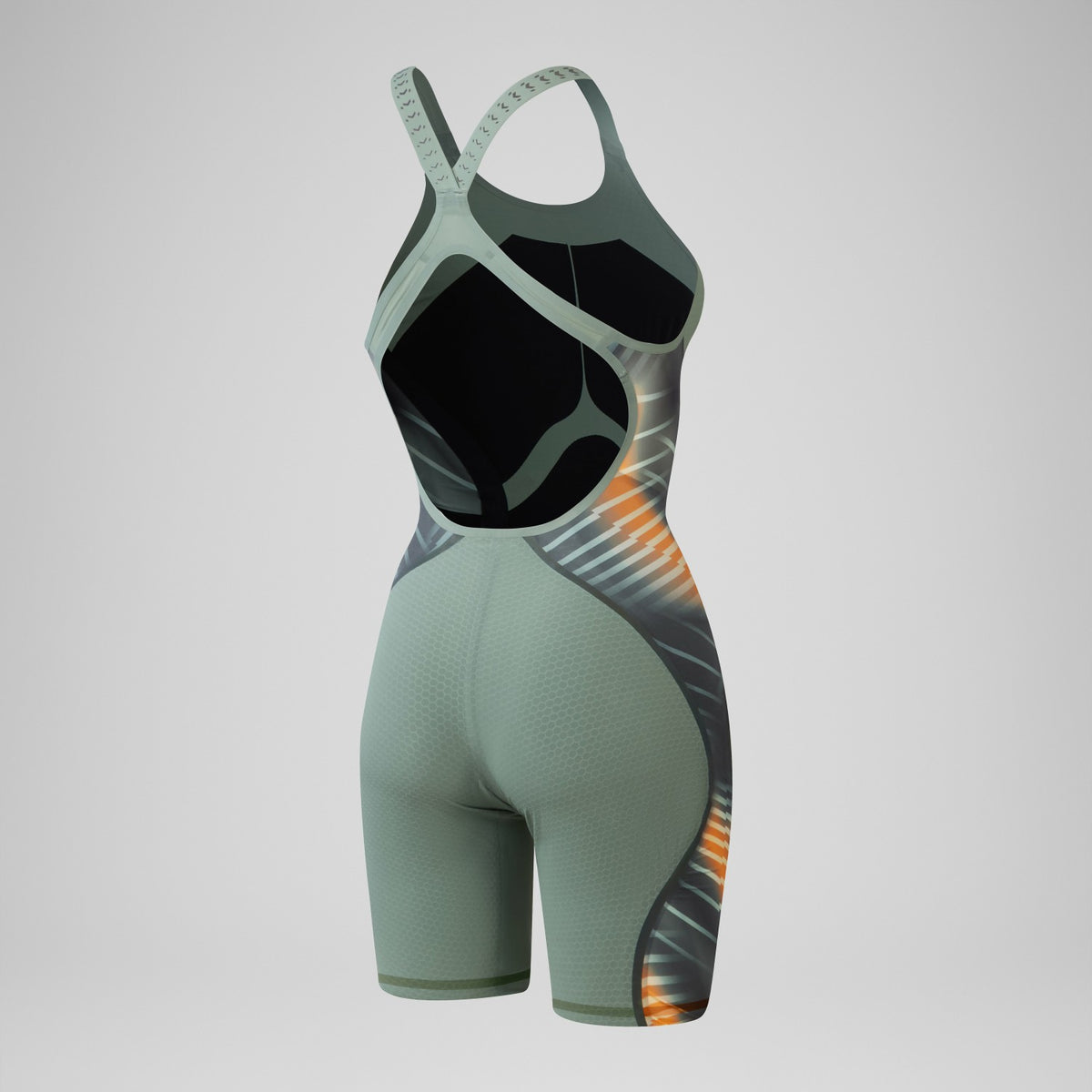 Fastskin LZR Pure Intent 2.0 Openback Kneeskin Green/Orange | Speedo