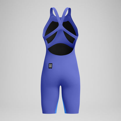 Fastskin LZR Pure Valor 2.0 Openback Kneeskin Blue/Purple | Speedo