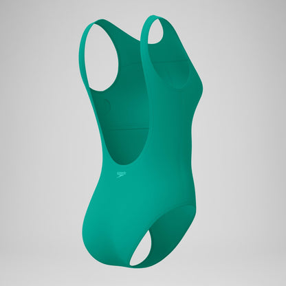 Solid High Neck Swimsuit Teal | Speedo