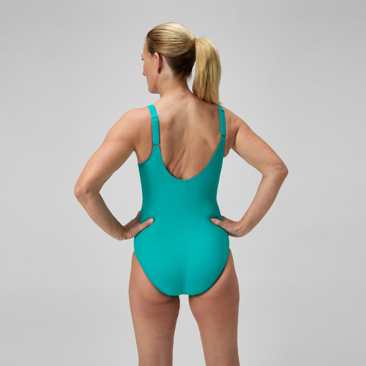 Shaping Cross Knot Swimsuit Turquoise | Speedo