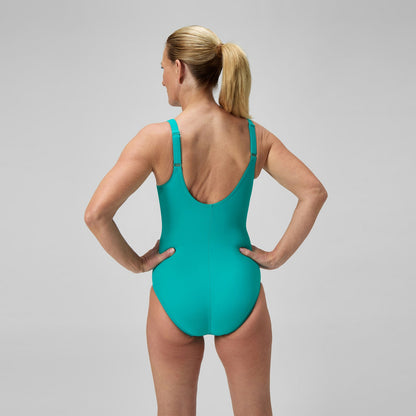 Shaping Cross Knot Swimsuit Turquoise | Speedo