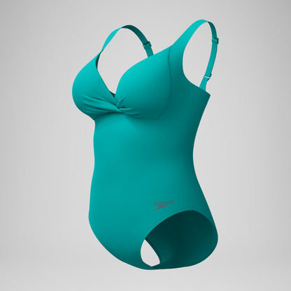 Shaping Cross Knot Swimsuit Turquoise | Speedo