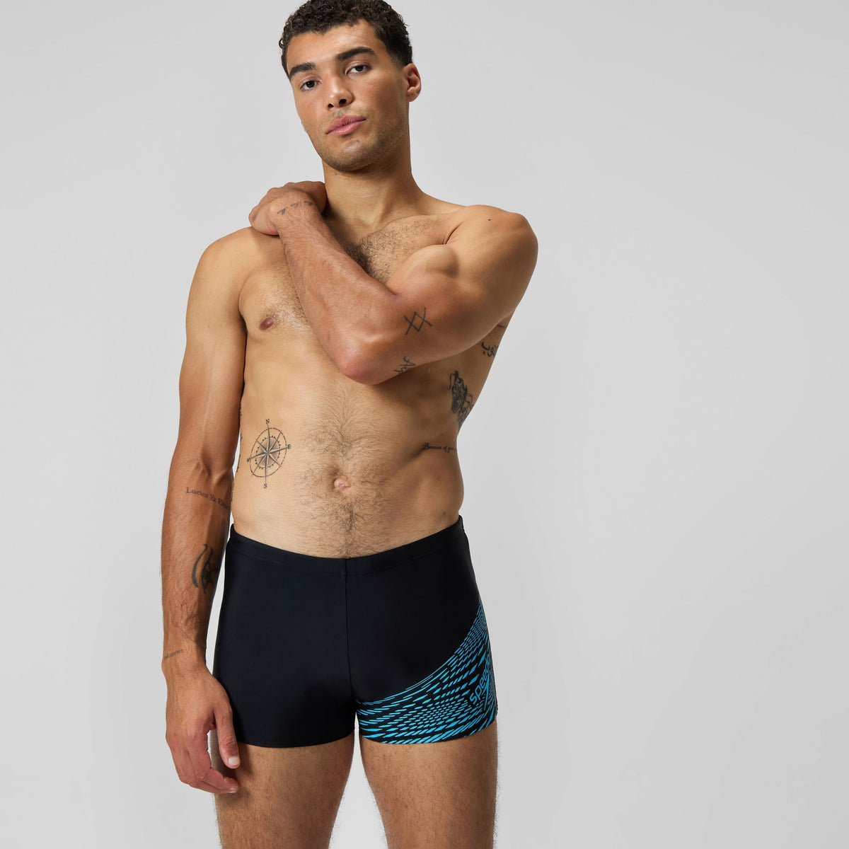 Medley Logo Aquashorts Black/Blue | Speedo