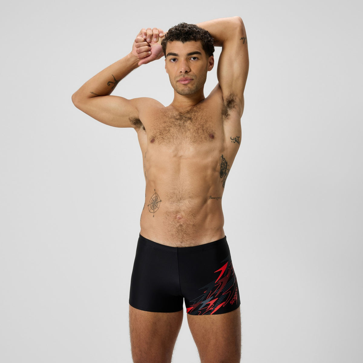 Medley Logo Aquashorts Black/Red | Speedo