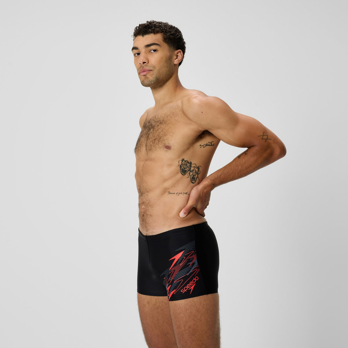 Medley Logo Aquashorts Black/Red | Speedo