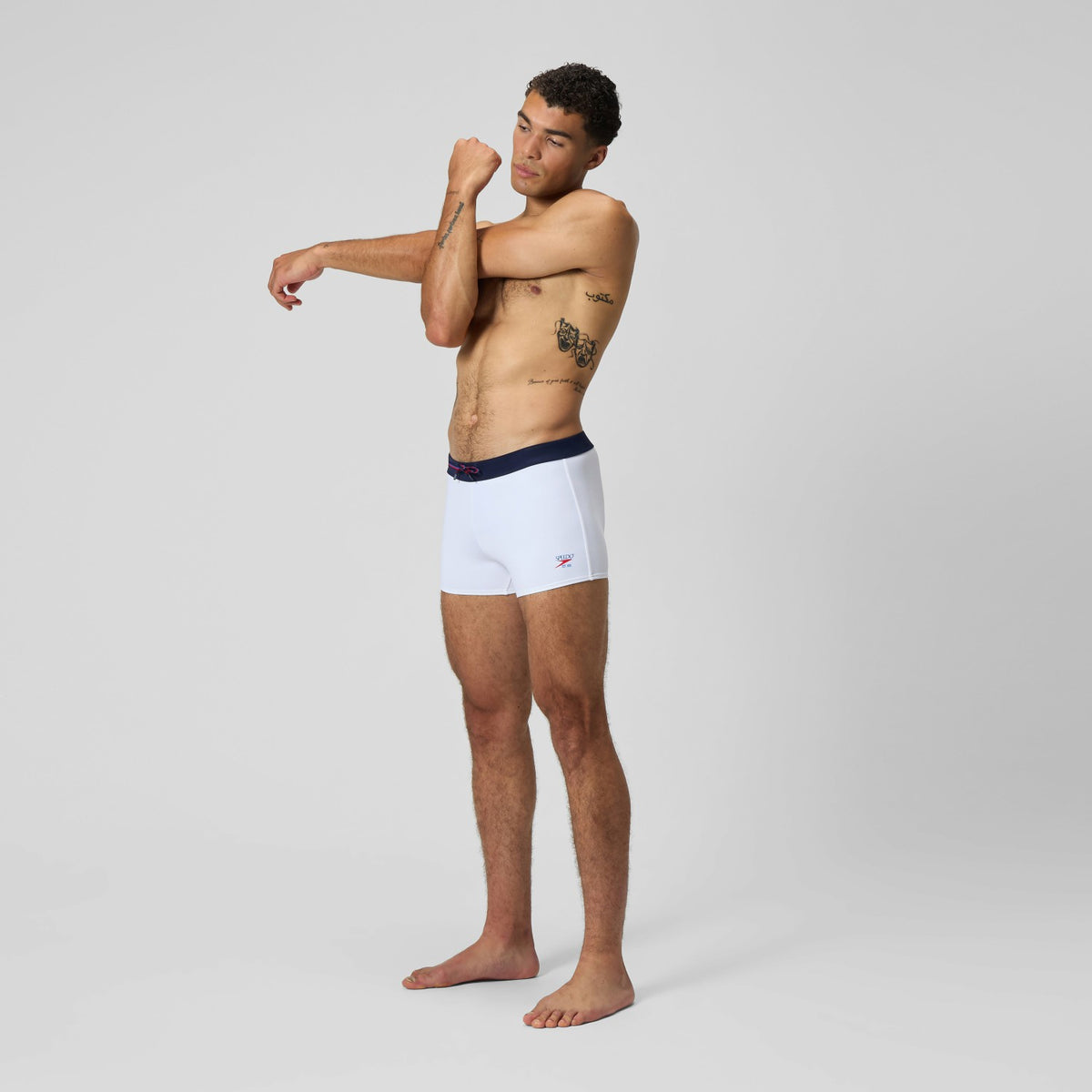 Jetstream Solid Aquashorts White/Navy | Speedo