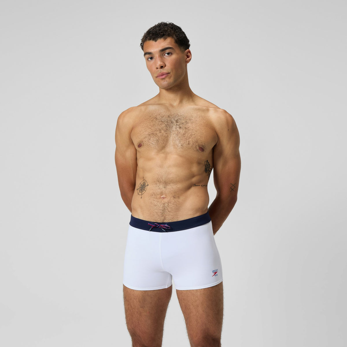 Jetstream Solid Aquashorts White/Navy | Speedo