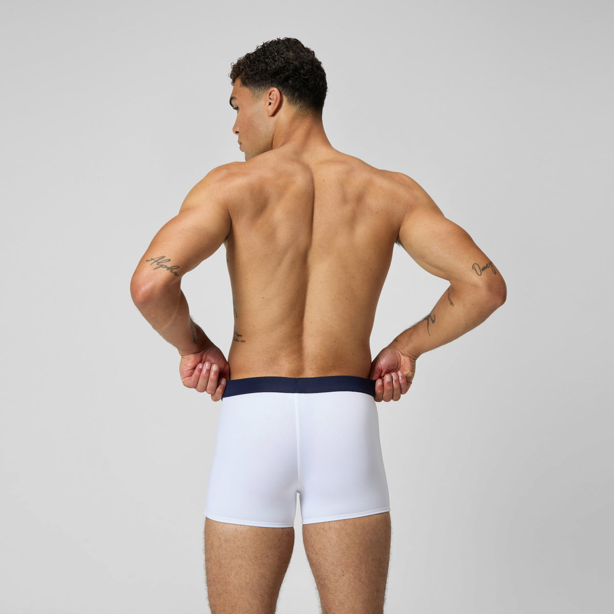 Jetstream Solid Aquashorts White/Navy | Speedo