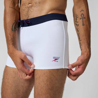 Jetstream Solid Aquashorts White/Navy | Speedo