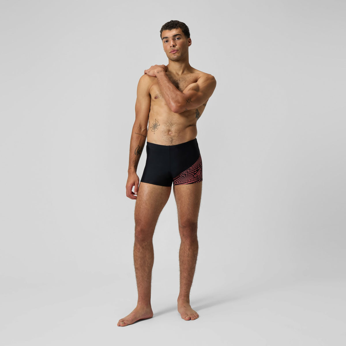 Medley Logo Aquashorts Black/Coral | Speedo