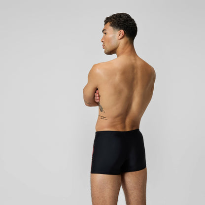 Medley Logo Aquashorts Black/Coral | Speedo