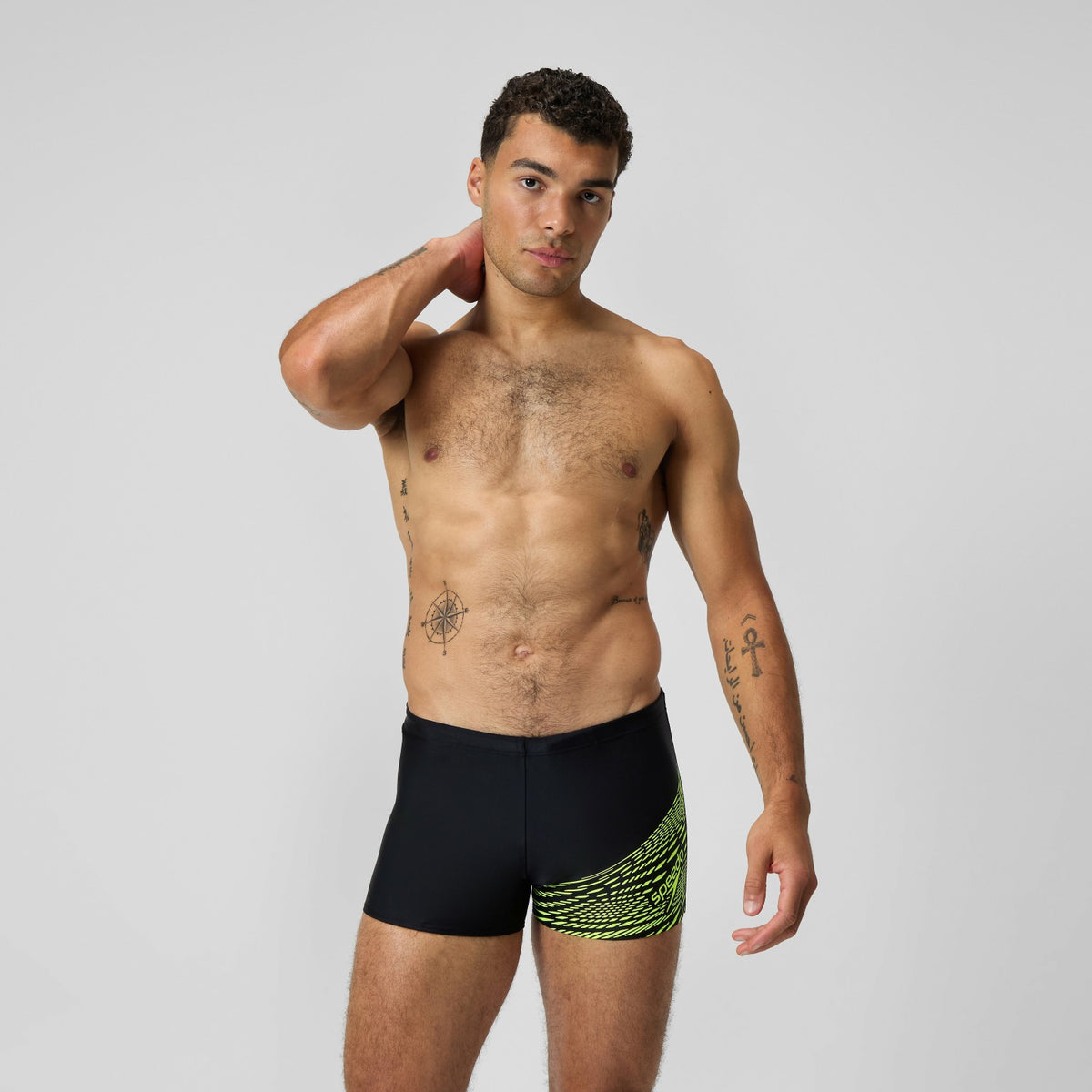 Medley Logo Aquashorts Black/Yellow | Speedo