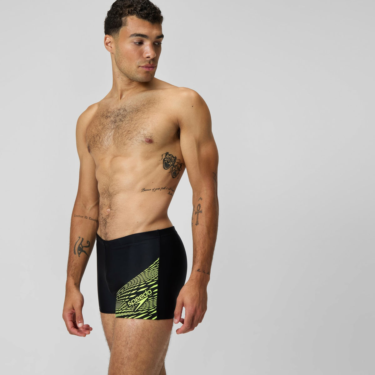 Medley Logo Aquashorts Black/Yellow | Speedo