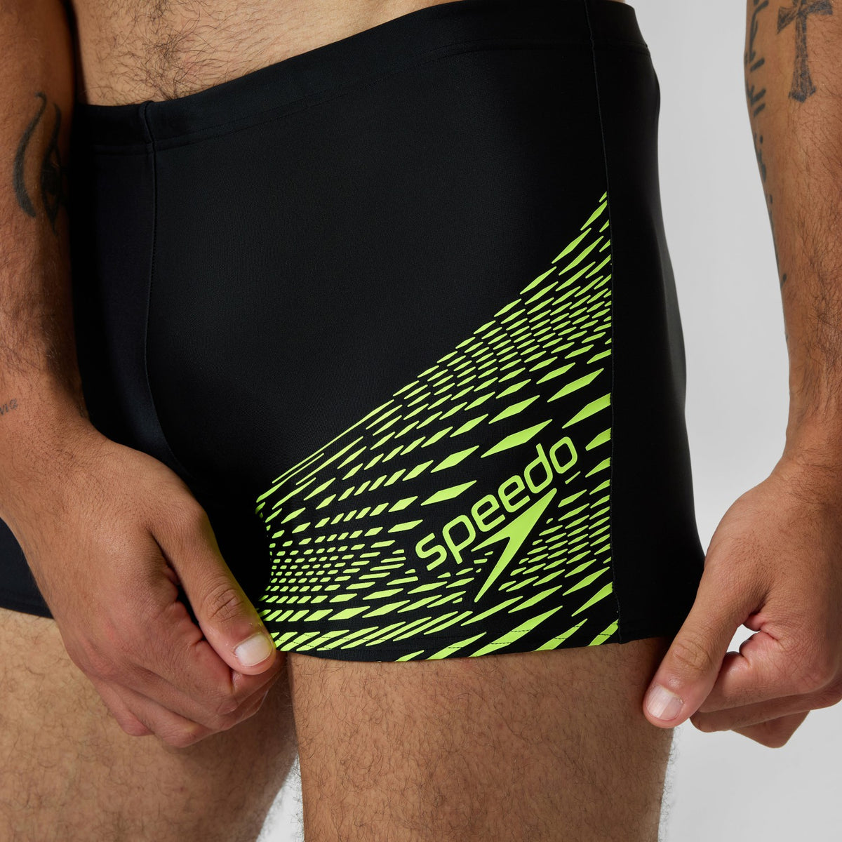 Medley Logo Aquashorts Black/Yellow | Speedo