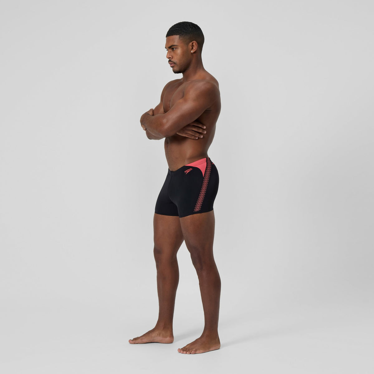HyperBoom Splice Aquashorts Black/Coral | Speedo