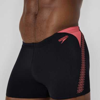 HyperBoom Splice Aquashorts Black/Coral | Speedo
