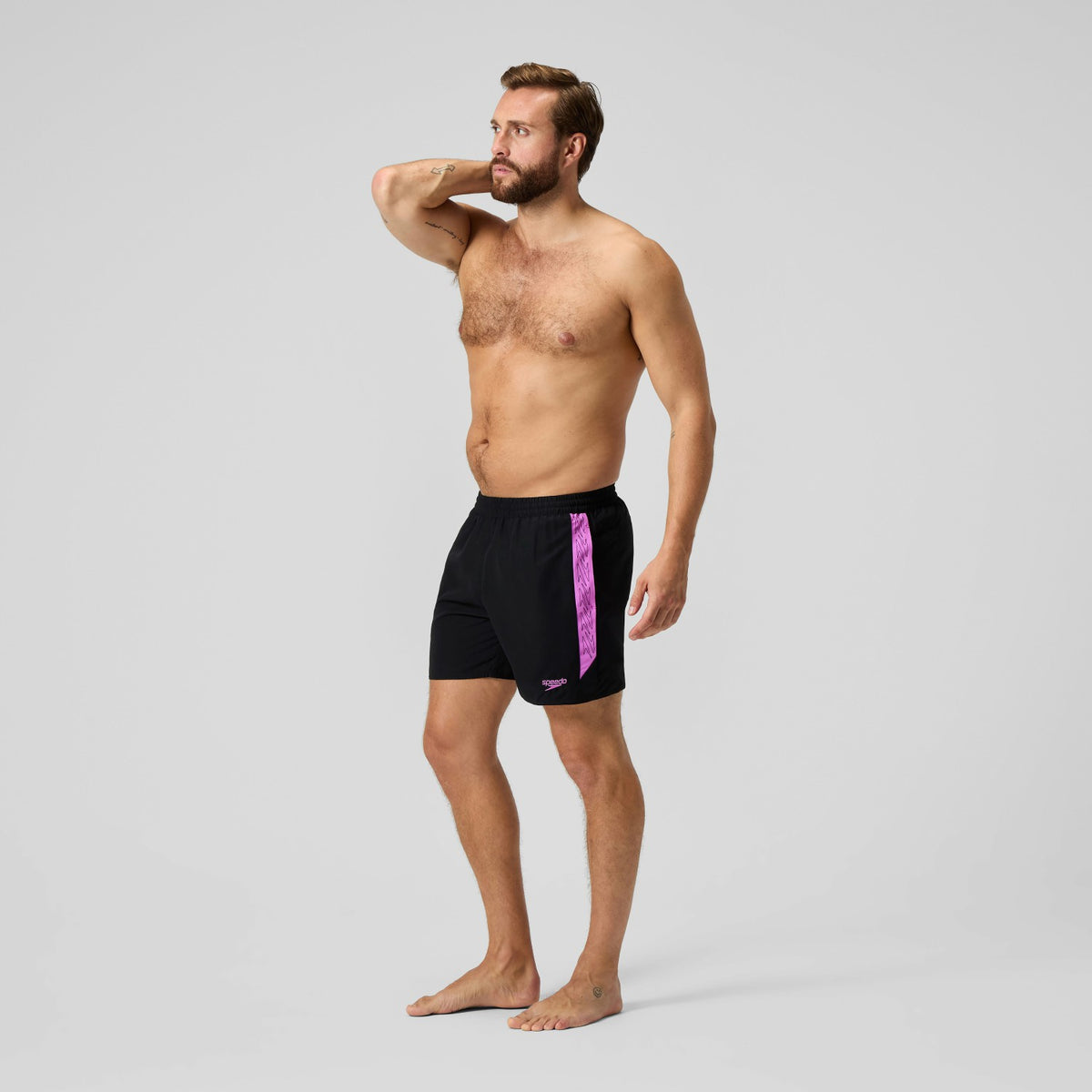 HyperBoom Splice Swim Shorts Black/Pink | Speedo