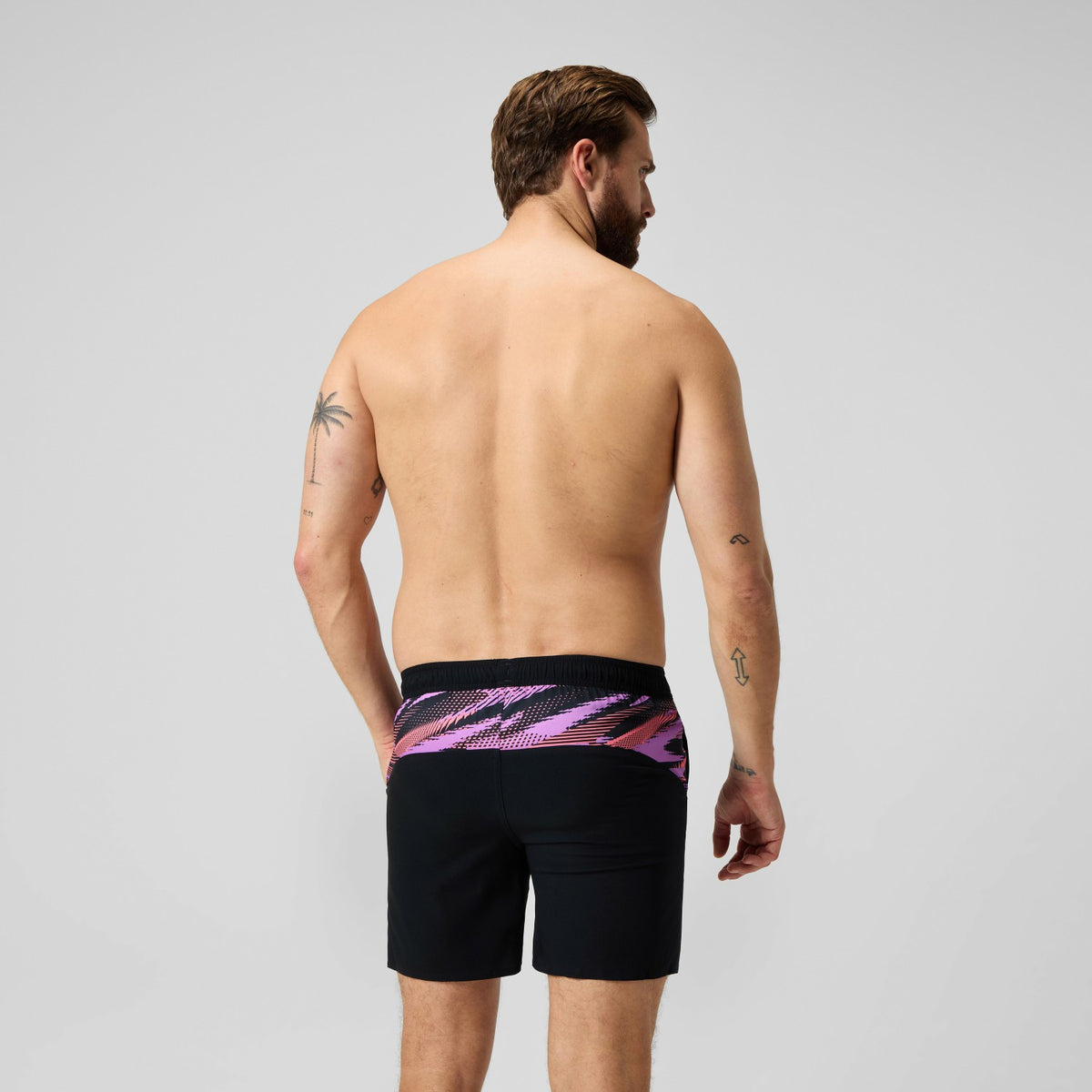 Xpress Lite Panel Swim Shorts Black/Pink | Speedo