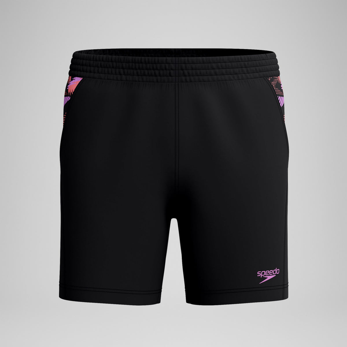Xpress Lite Panel Swim Shorts Black/Pink | Speedo