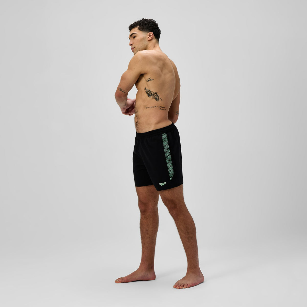 Hyperboom Splice Swim Shorts Black/Green | Speedo