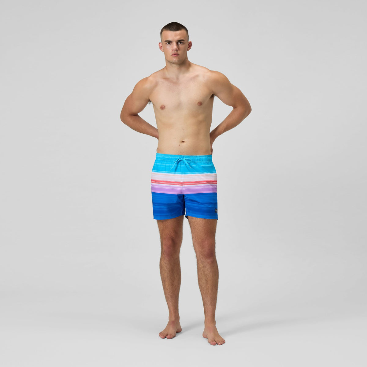 Printed Redondo Edge Swim Shorts Blue/Pink | Speedo