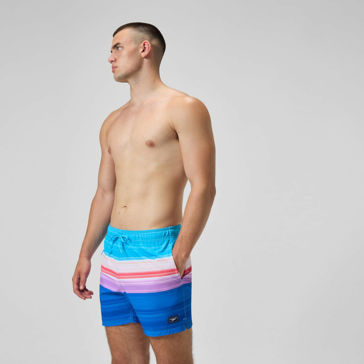 Printed Redondo Edge Swim Shorts Blue/Pink | Speedo