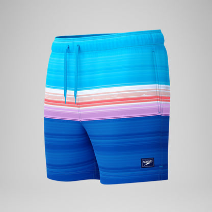 Printed Redondo Edge Swim Shorts Blue/Pink | Speedo