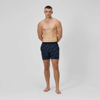 Print Volley Swim Shorts Black/Grey | Speedo