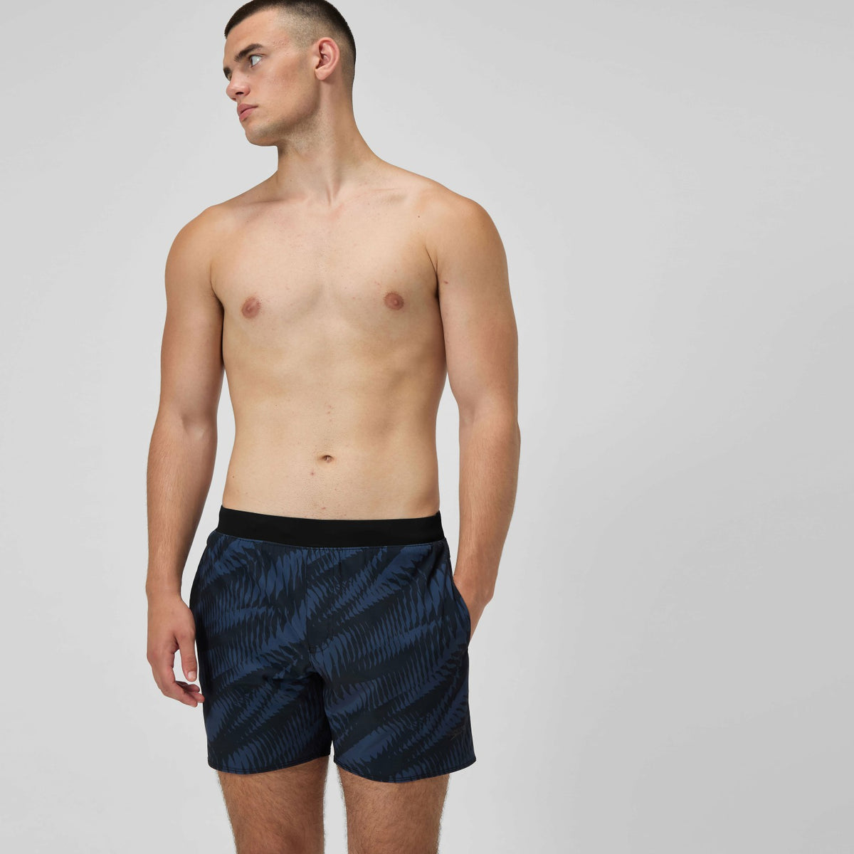 Print Volley Swim Shorts Black/Grey | Speedo