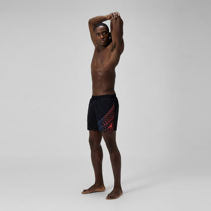 Medley Logo Swim Shorts Black/Orange | Speedo