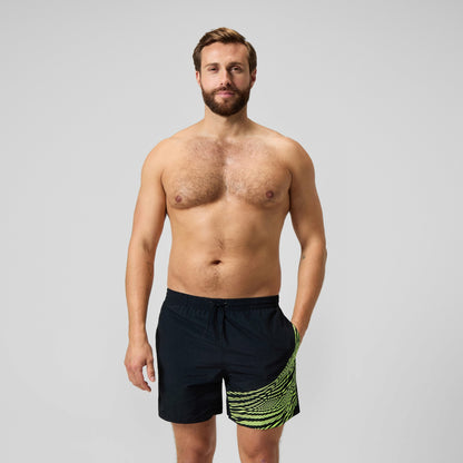 HyperBoom Splice Swim Shorts Black/Yellow | Speedo