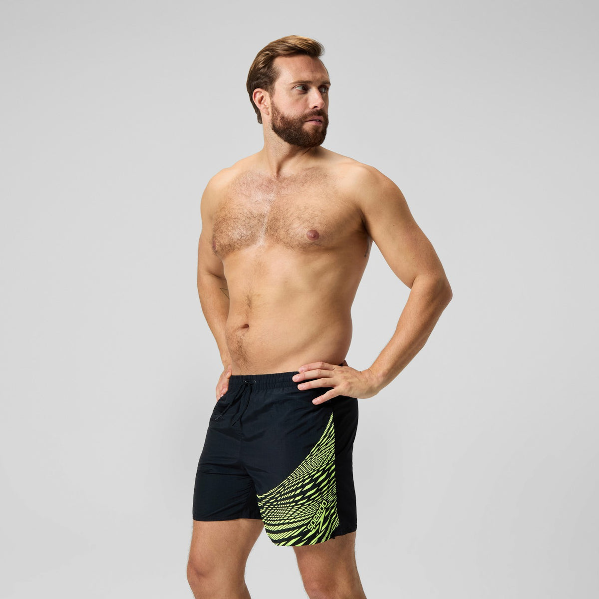 HyperBoom Splice Swim Shorts Black/Yellow | Speedo