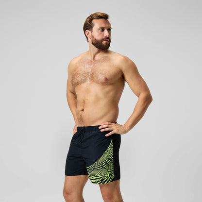 HyperBoom Splice Swim Shorts Black/Yellow | Speedo