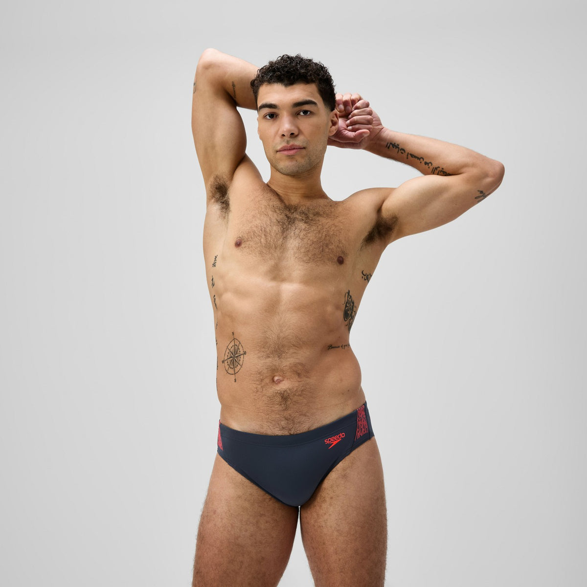Hyperboom Splice Brief Grey/Red | Speedo