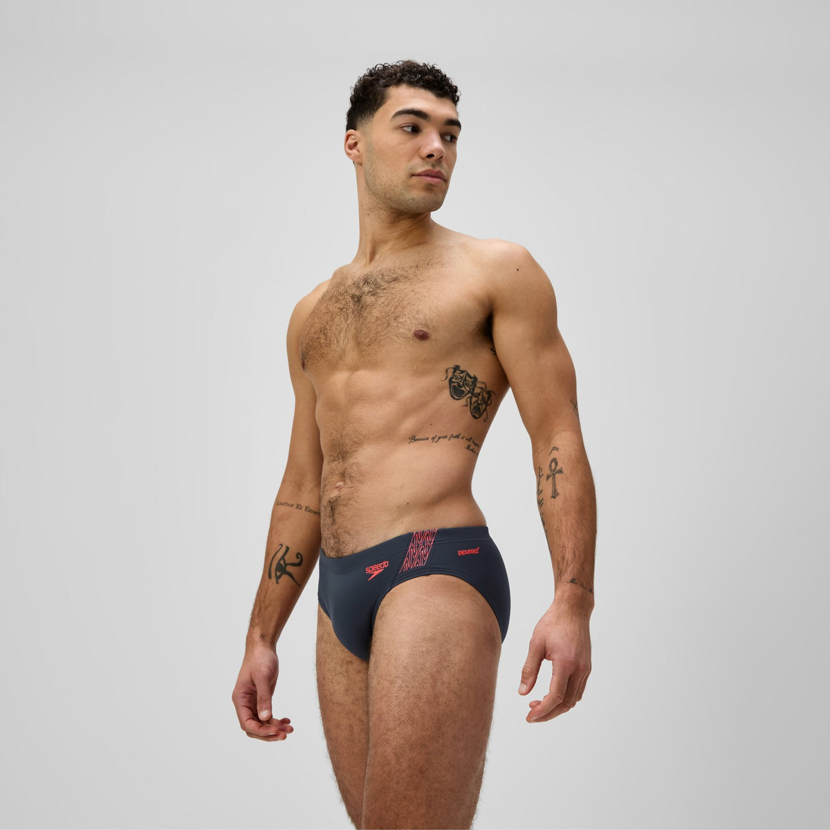 Hyperboom Splice Brief Grey/Red | Speedo