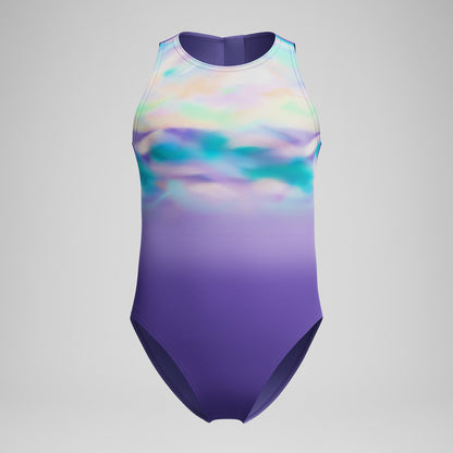 Girls Printed Hydrasuit Purple/Green | Speedo