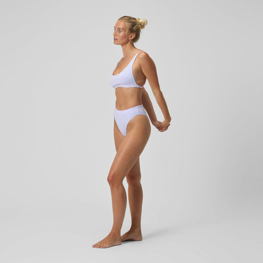 FLU3NTE Solid Hi Waist Bikini Bottom Lilac | Speedo