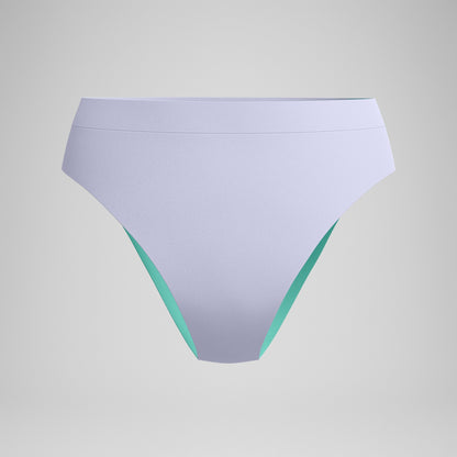 FLU3NTE Solid Hi Waist Bikini Bottom Lilac | Speedo