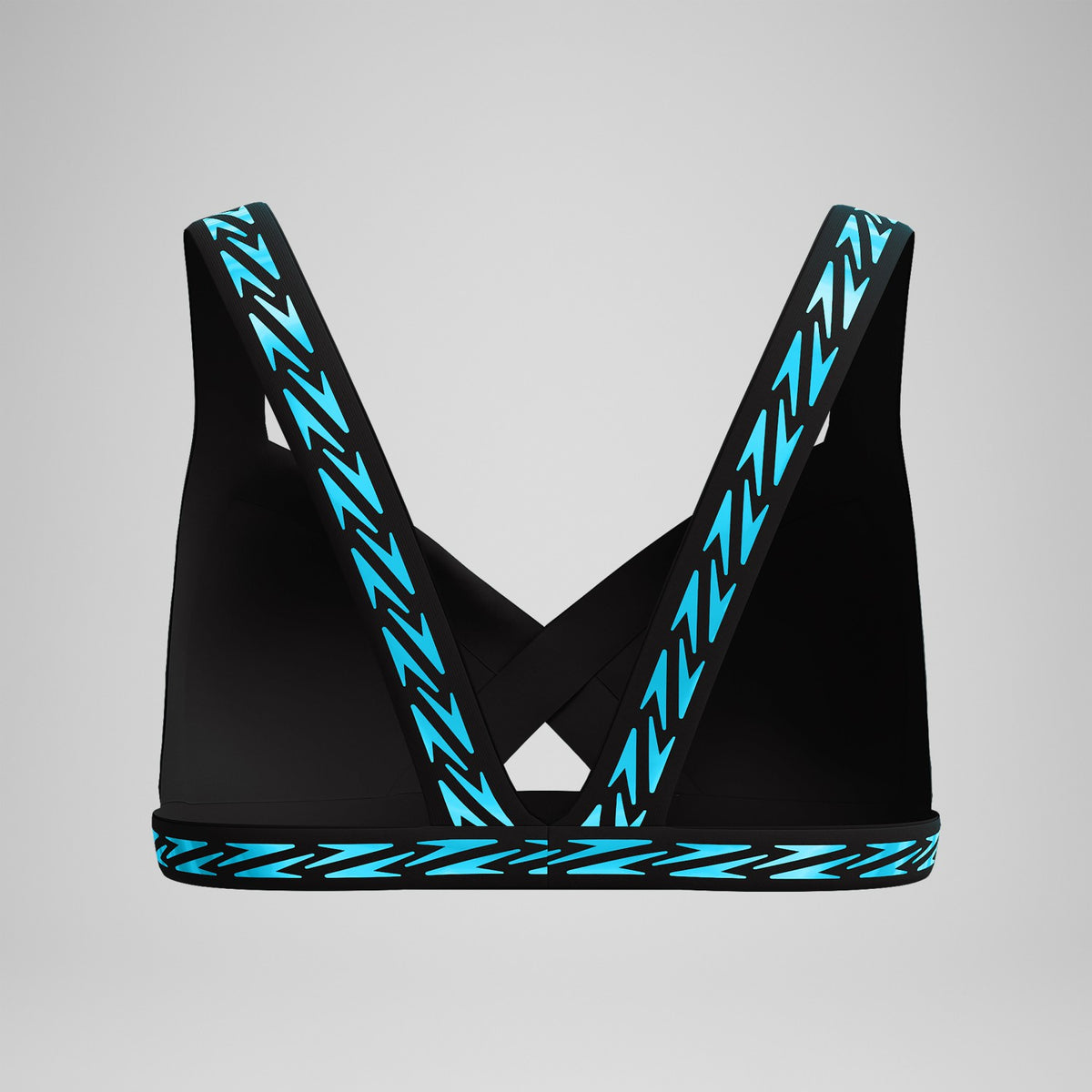 FLU3NTE Logo Elastic Bikini Top Turquoise | Speedo