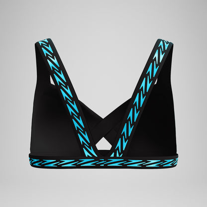 FLU3NTE Logo Elastic Bikini Top Turquoise | Speedo