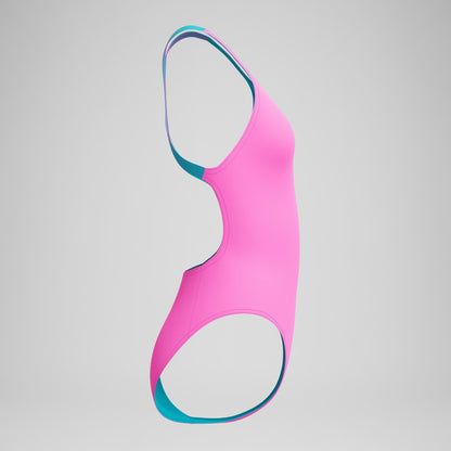 Club Training Powerback Swimsuit Pink/Blue | Speedo