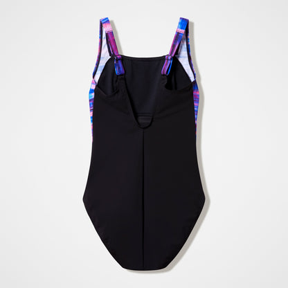 Luna Lustre Printed Swimsuit Black/Pink | Speedo